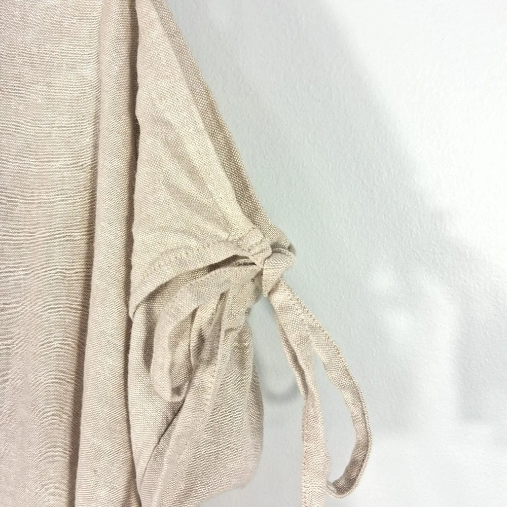 Old Navy Linen Blend Wrap Skort XXL Beige Side Tie‎ Coastal Quiet Luxury Summer